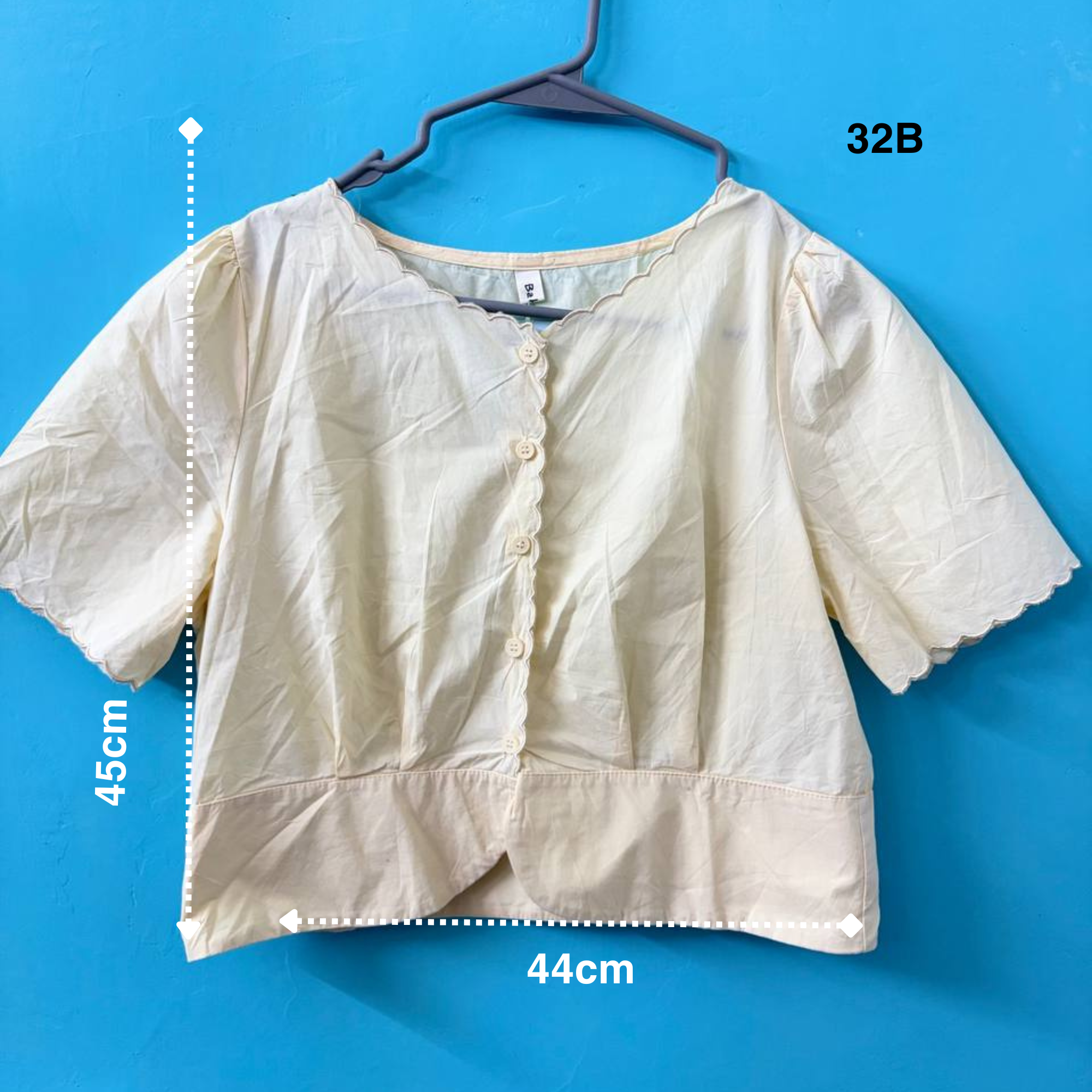 Butter Yellow Pure Cotton CROP TOP (S)