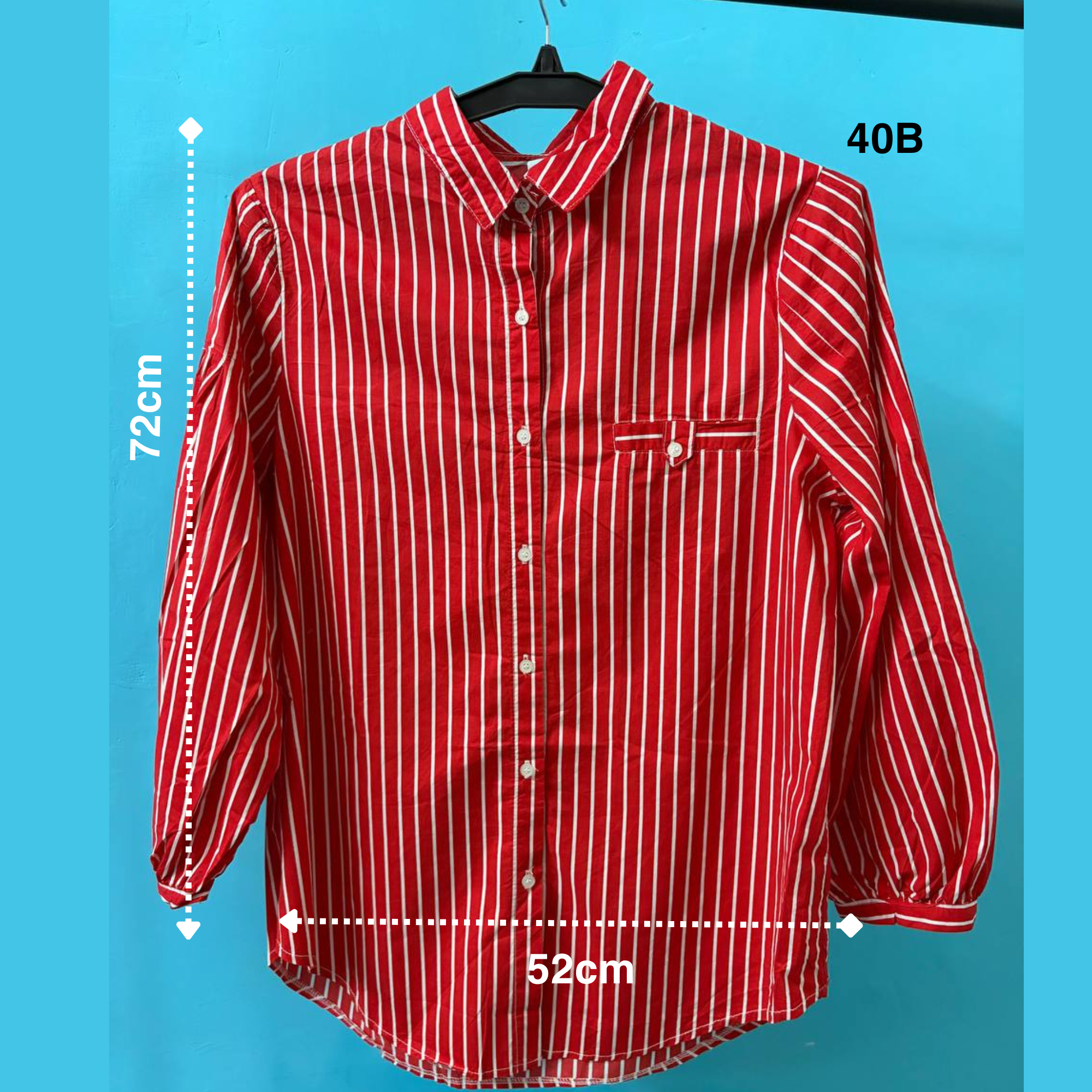 Red Striped Shirt (L)