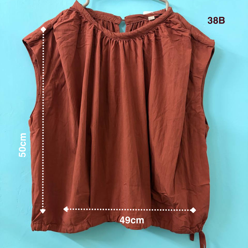 Rust Brown Sleeveless Top (M)