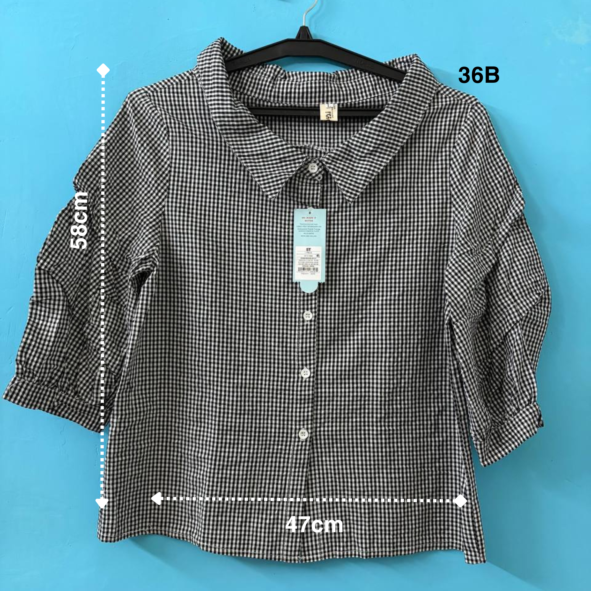 Black & White Checks Shirt (M)