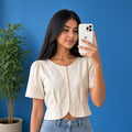 Butter Yellow Pure Cotton CROP TOP (S)