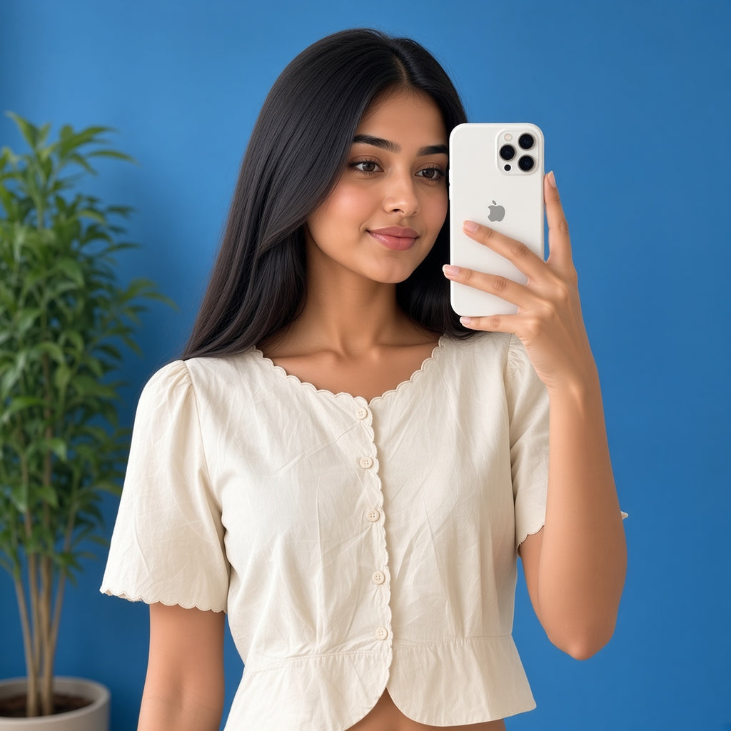 Butter Yellow Pure Cotton CROP TOP (S)
