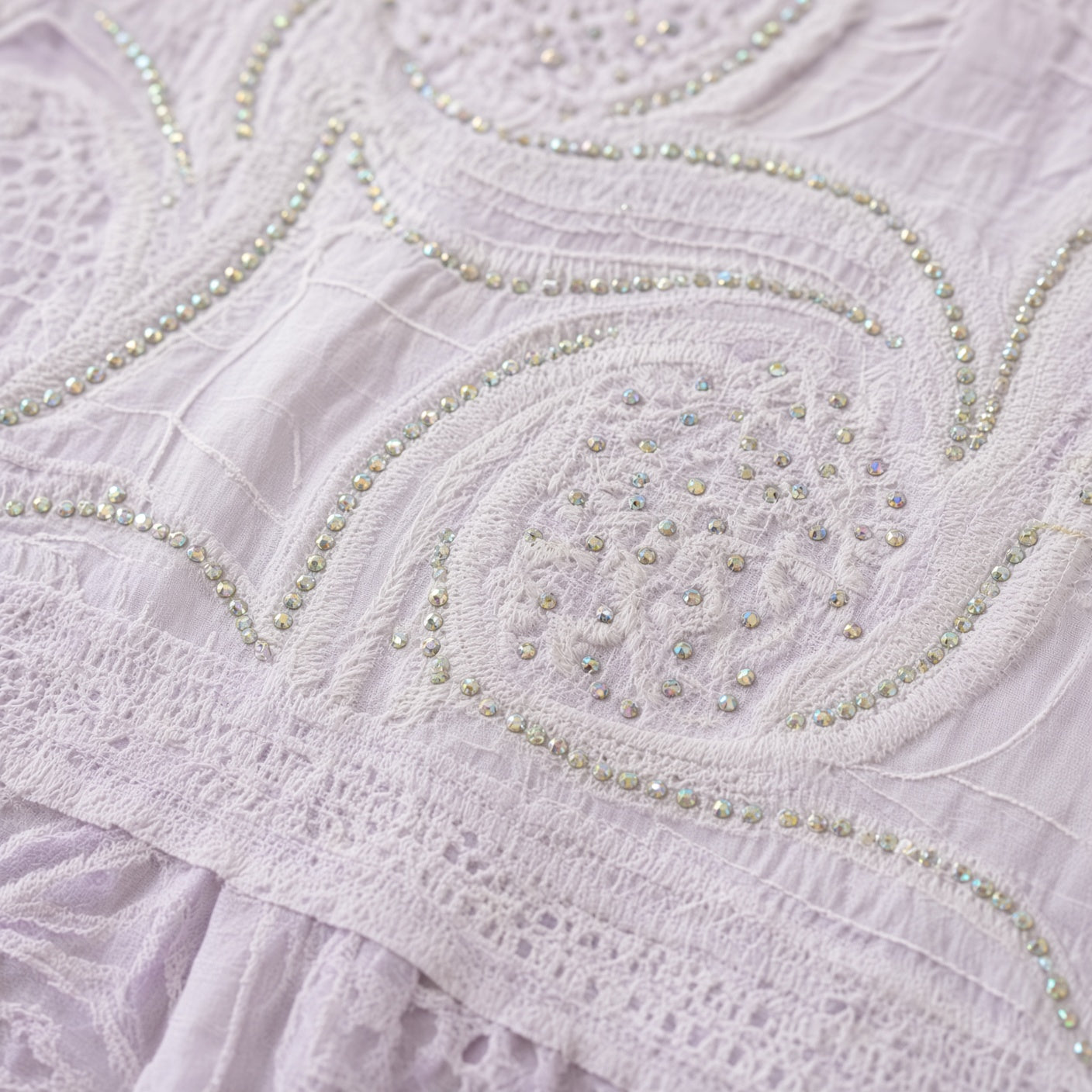 Lavender Embroidered Lace Top (M)