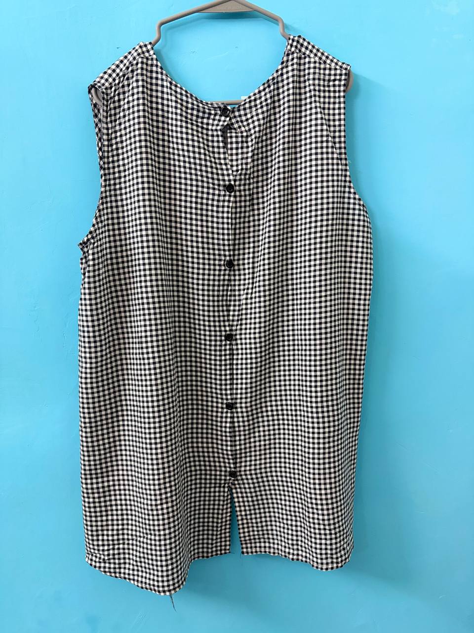 Checks Sleeveless Tunic (XXL)