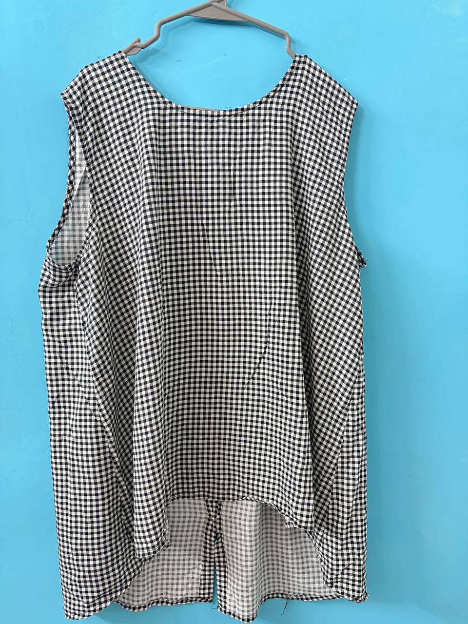 Checks Sleeveless Tunic (XXL)
