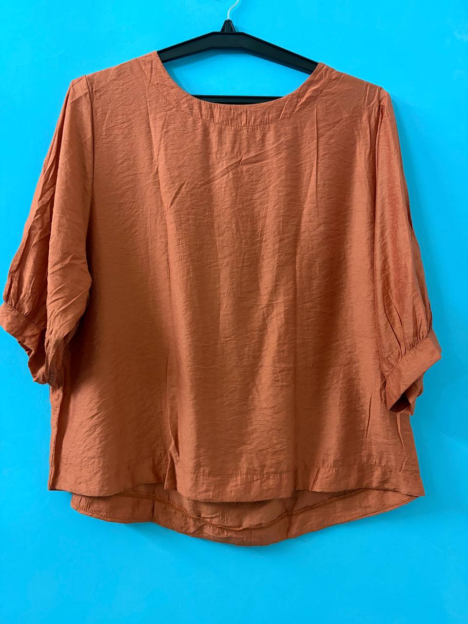 Terracotta Round-Neck Loose Top (L)