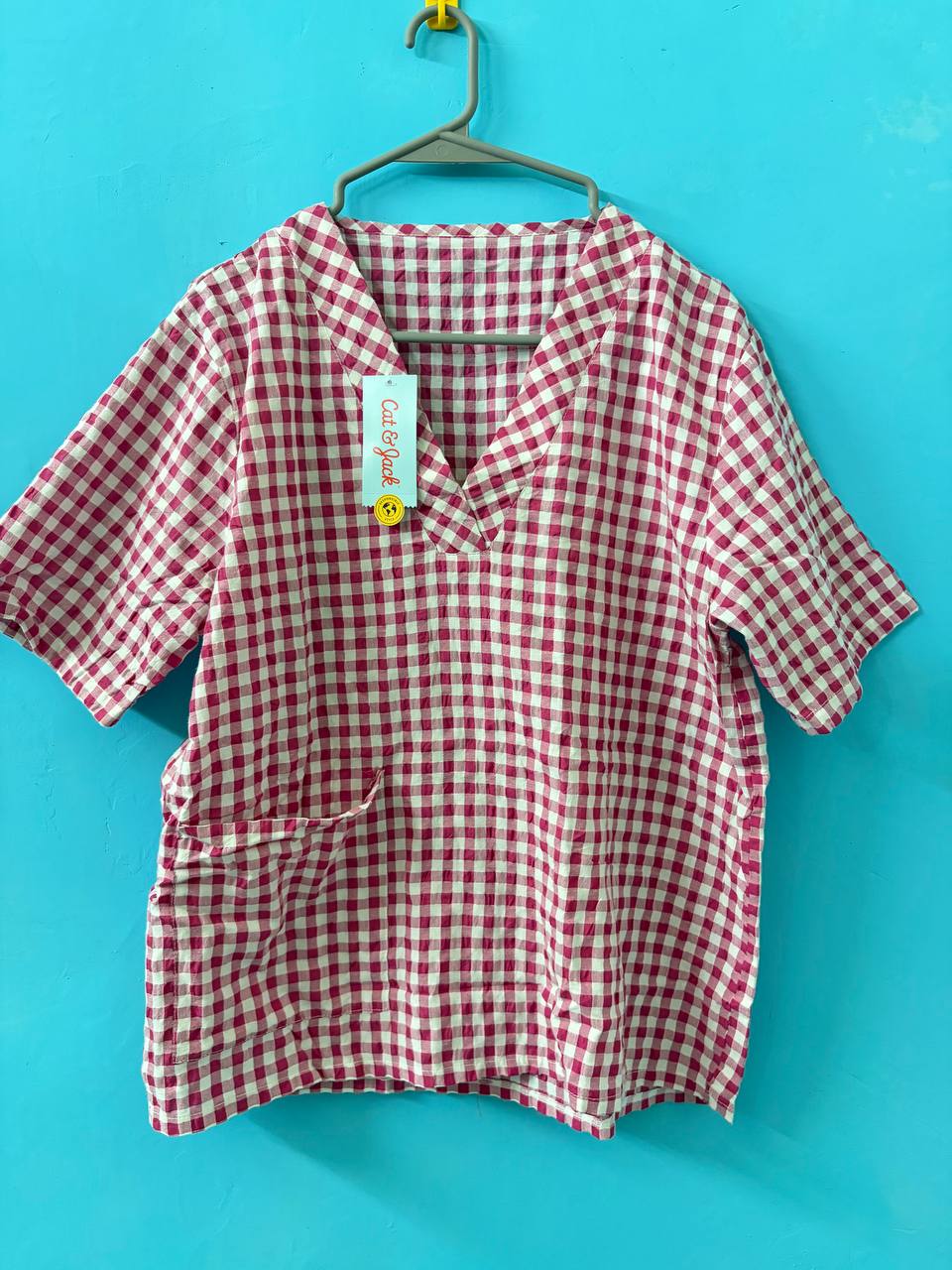 Pink V-Neck Top (L)